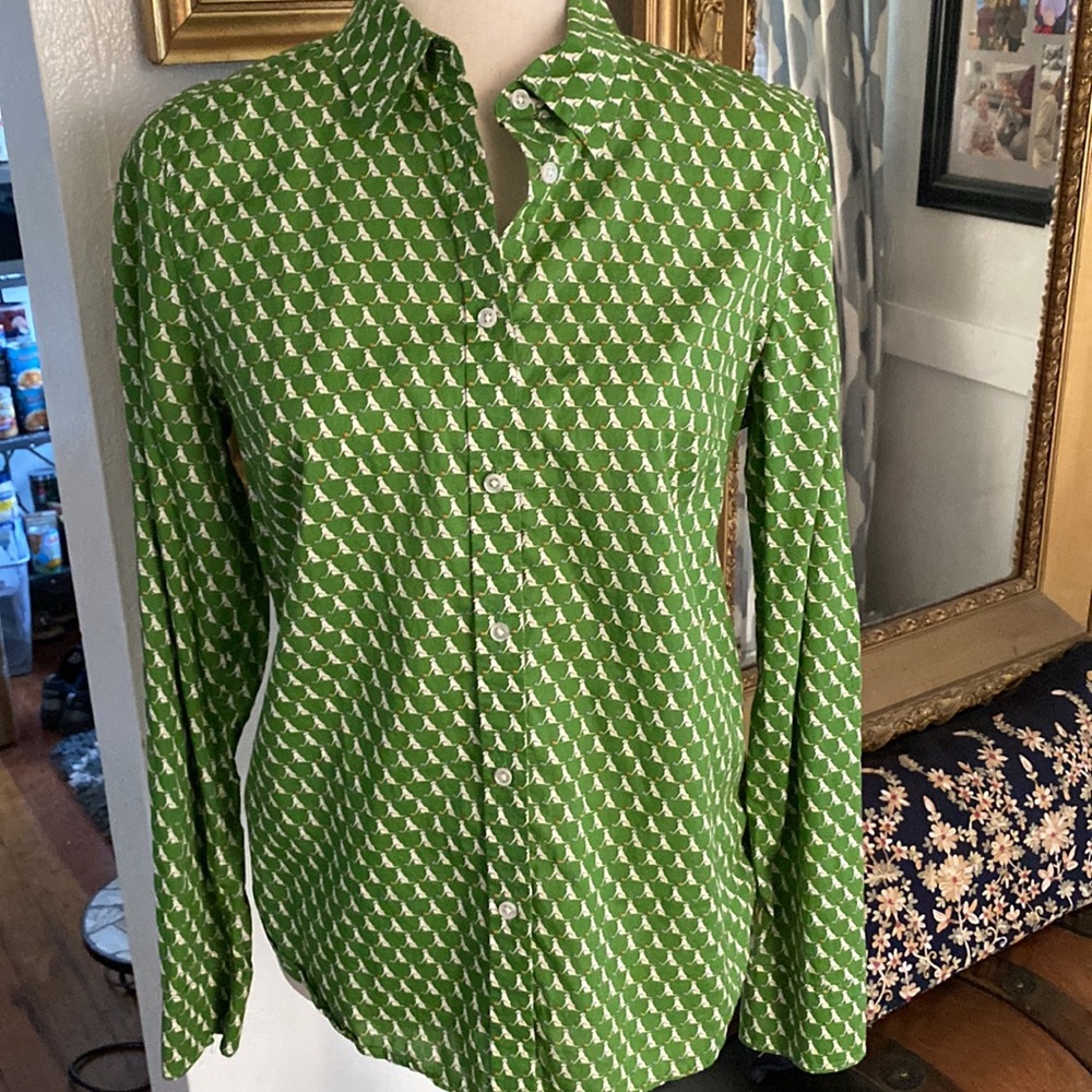 NEW Vintage Talbot’s Darling Dog Pattern Shirt Sz 8 - Picture 1 of 9